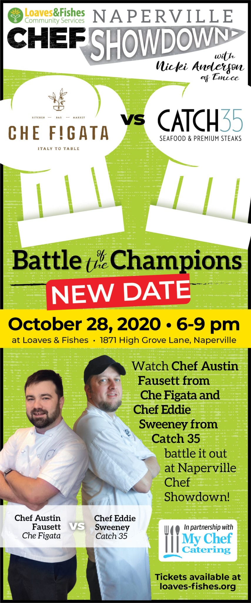 New Date for Naperville Chef Showdown 2020 Loaves & Fishes